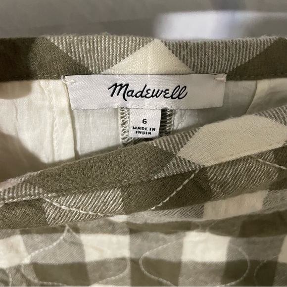 Madewell | NWT. Quilted Flannel Mini Skirt in Gingham Check - Picture 8 of 11
